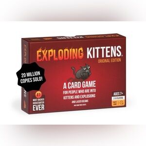 Exploding Kittens Original Edition Card Game - Red Box
